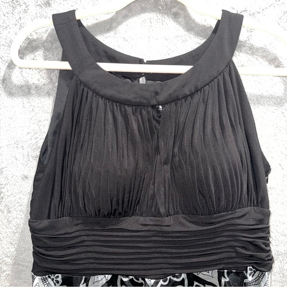 Melrose Social Black Silver Handkerchief Cocktail Party Dress Size 18 - Picture 6 of 13